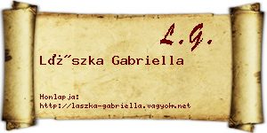 Lászka Gabriella névjegykártya