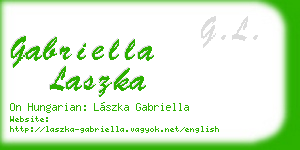 gabriella laszka business card
